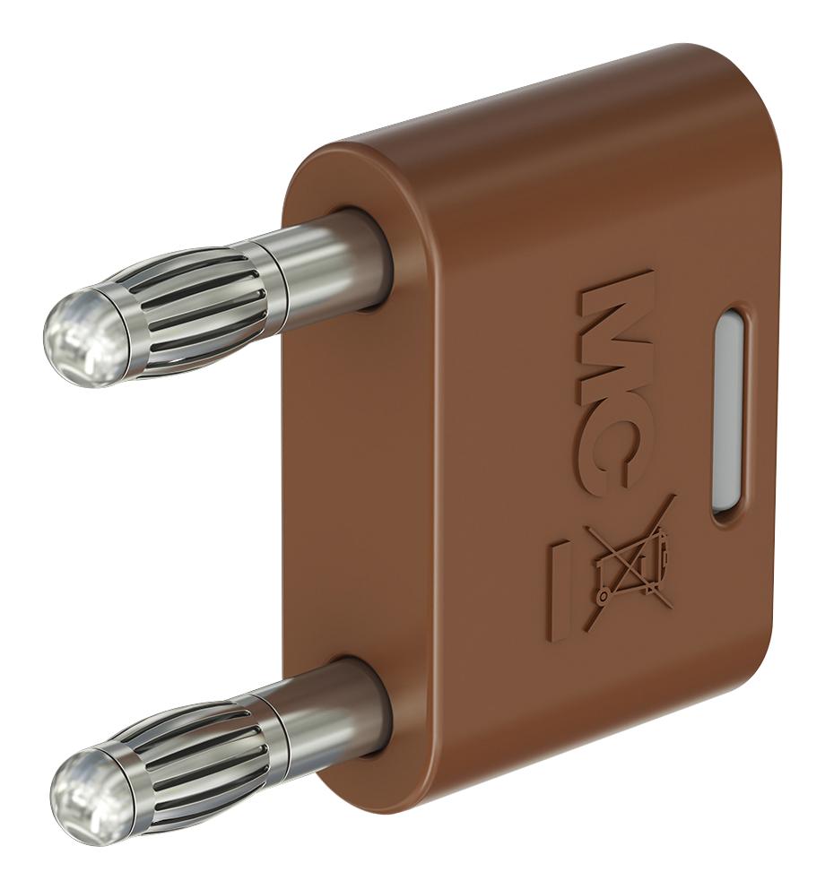 Staubli 64.4012-27 Banana Connector, Brown, Plug, 32A