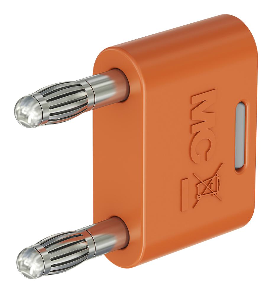 Staubli 64.4012-30 Banana Connector, Orange, Plug, 32A