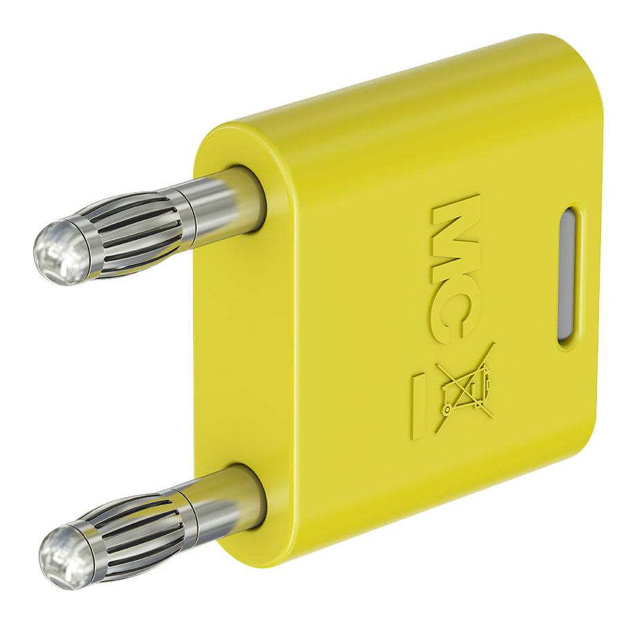 Staubli 64.4010-24 Banana Connector, Yellow, Plug, 32A