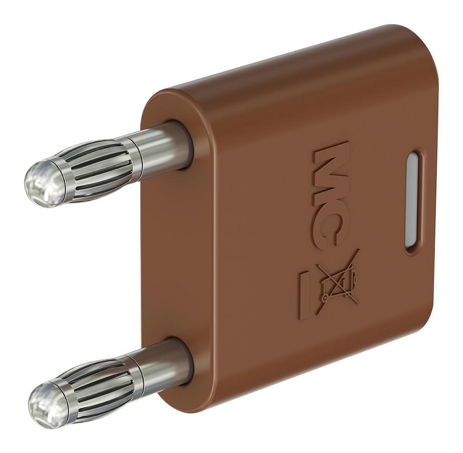 Staubli 64.4010-27 Banana Connector, Brown, Plug, 32A