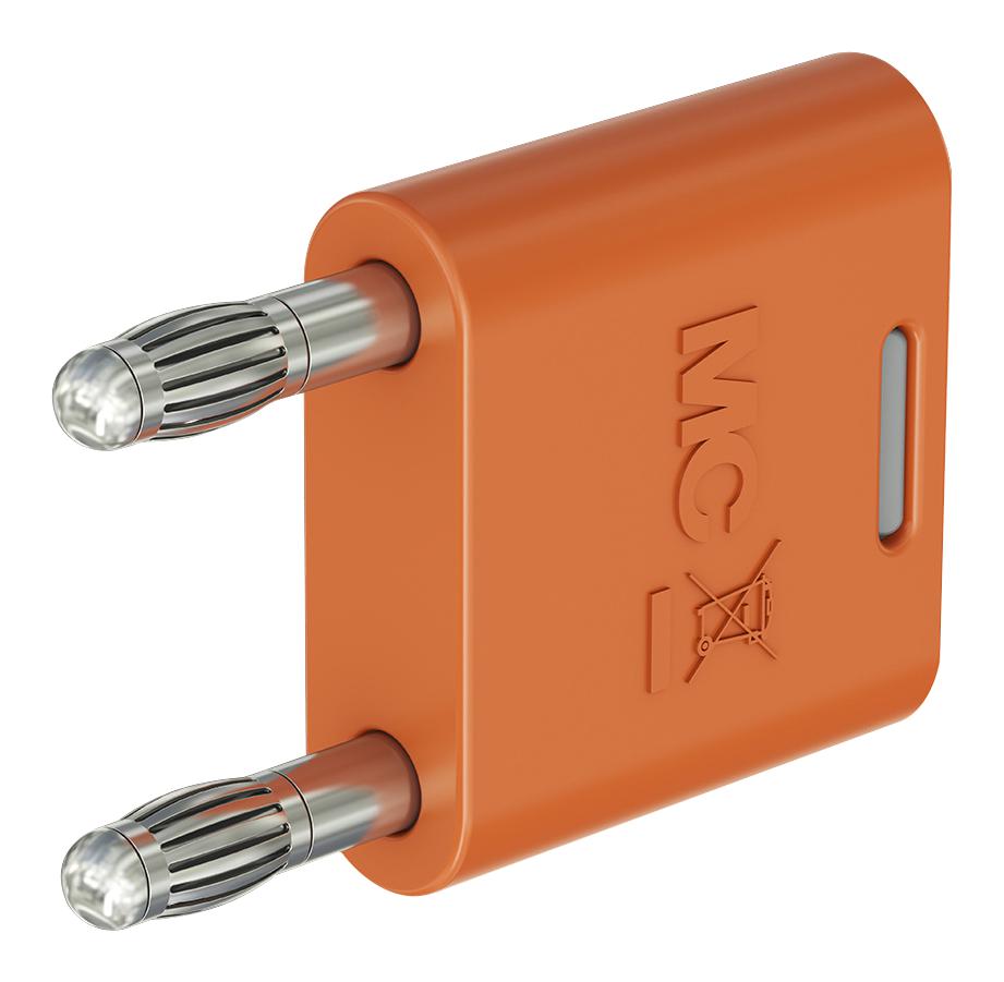 Staubli 64.4010-30 Banana Connector, Orange, Plug, 32A