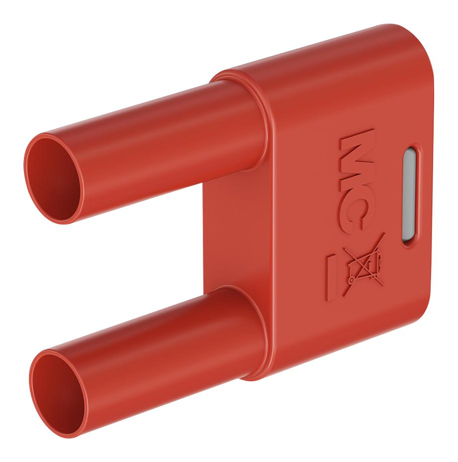 Staubli 66.4012-22 Banana Connector, Red, Plug, 32A