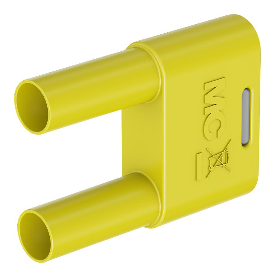 Staubli 66.4012-24 Banana Connector, Yellow, Plug, 32A