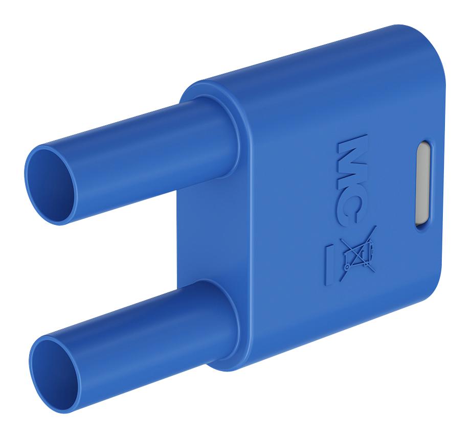 Staubli 66.4010-23 Banana Connector, Blue, Plug, 32A