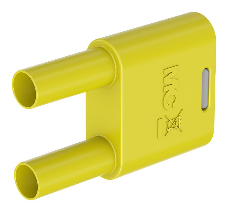 Staubli 66.4010-24 Banana Connector, Yellow, Plug, 32A