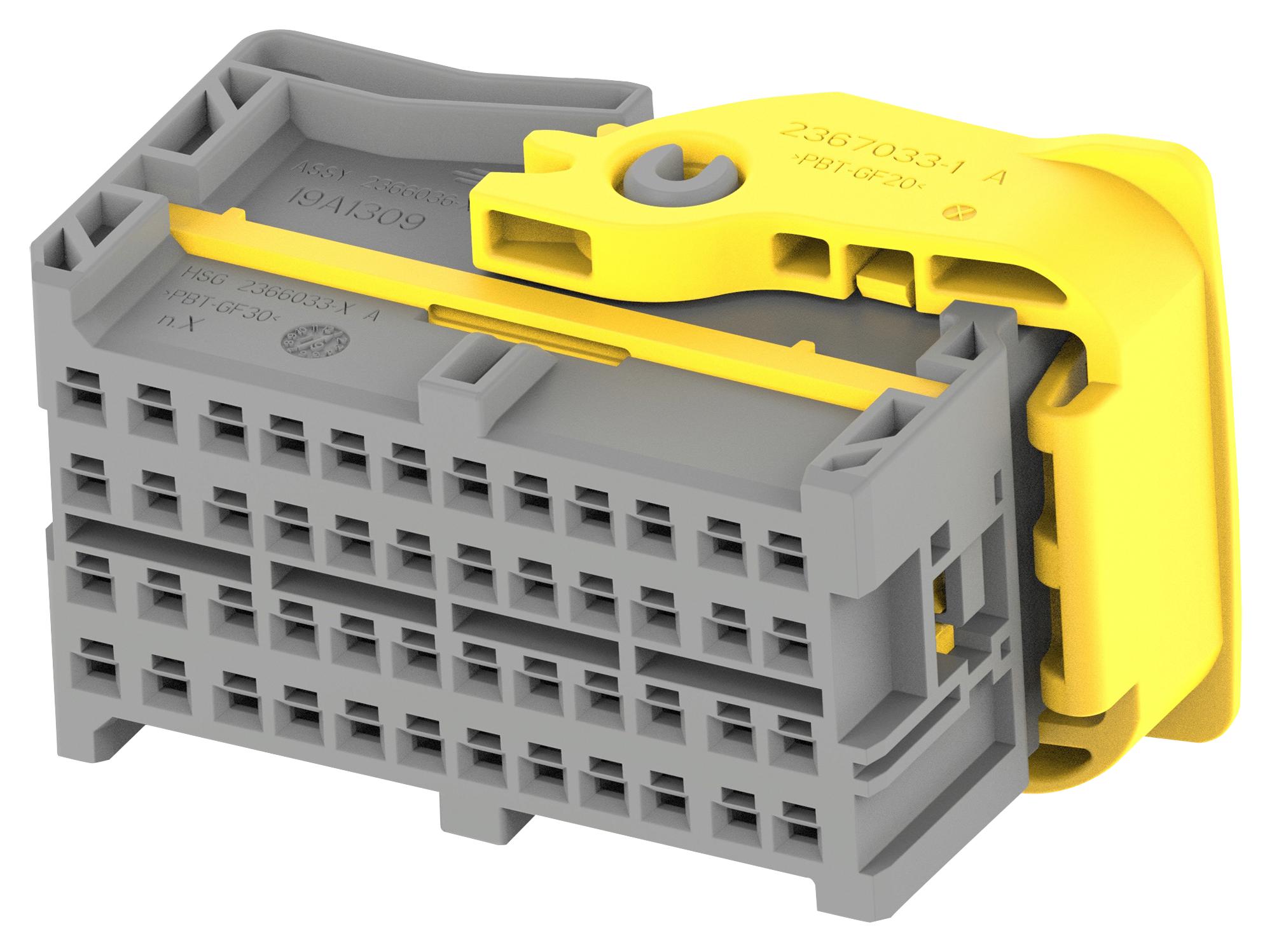 Amp - Te Connectivity 2366036-2 Conn, Plug Housing, 48Pos, 24V, Pbt+Gf30