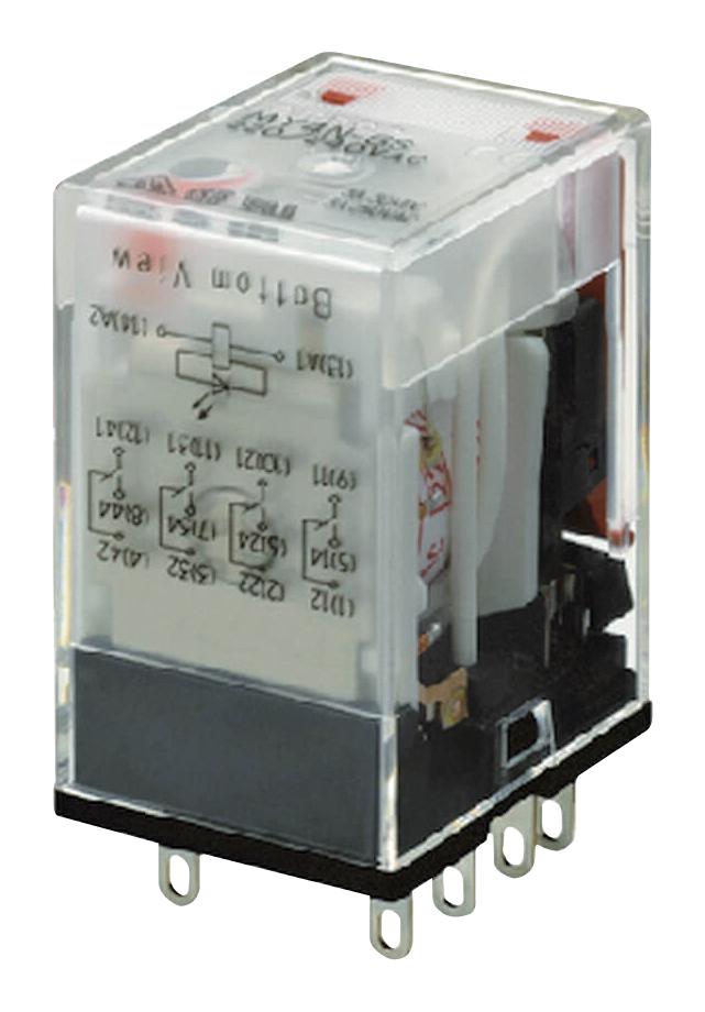 Omron Industrial Automation My4N-Gs Ac110/120 Power Relay, 4Pdt, 110/120V, 3A, Socket