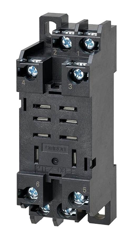 Omron Industrial Automation Ptfz-08-E Relay Socket, 8 Pin, 15A, 250V, Din Rail