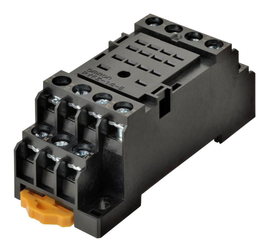 Omron Industrial Automation Pyfz-14-E Relay Socket, 14 Pin, 6A, Din Rail