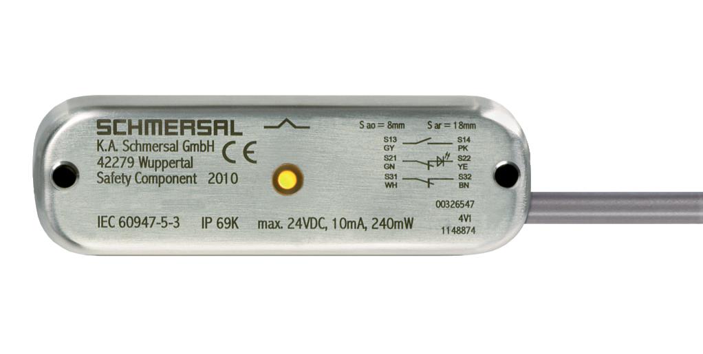 Schmersal 103000649 Safety Interlock Sw, Dpdt/spst/0.01A/24V