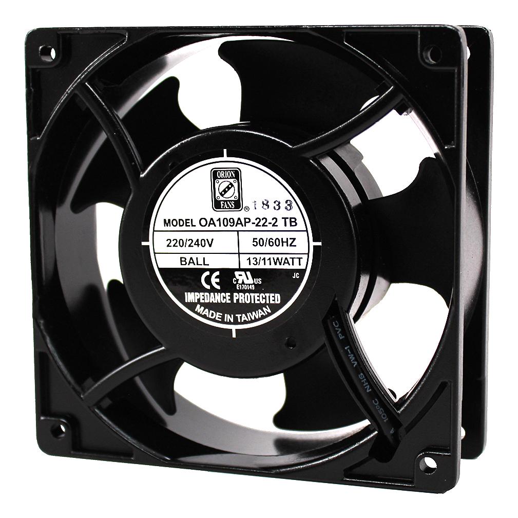 Orion Fans Oa109Ap-22-2Tb Ac Fan, Ball, 120Mm, 2300Rpm, 230V