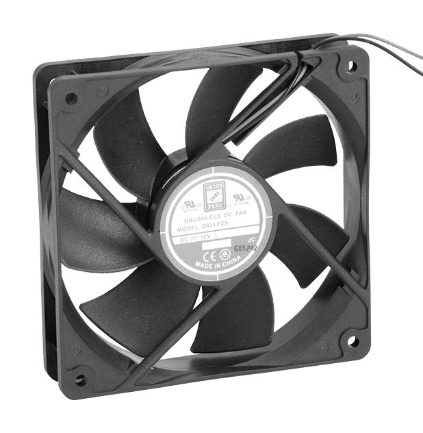 Orion Fans Od1225-12Hss Dc Axial Fan, Sleeve, 85Cfm, 0.44A, 12V