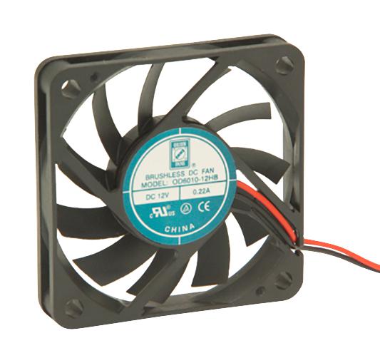 Orion Fans Od6010-12Hb Dc Axial Fan, Ball, 19.8Cfm, 0.18A, 12V