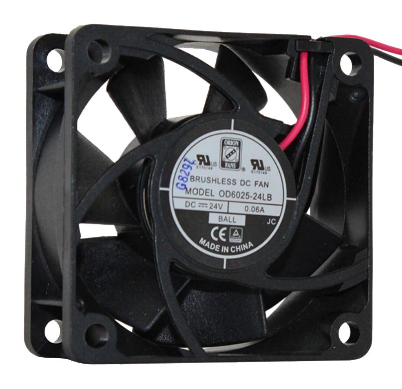 Orion Fans Od6025-24Lb Dc Axial Fan, Ball, 14Cfm, 0.06A, 24V