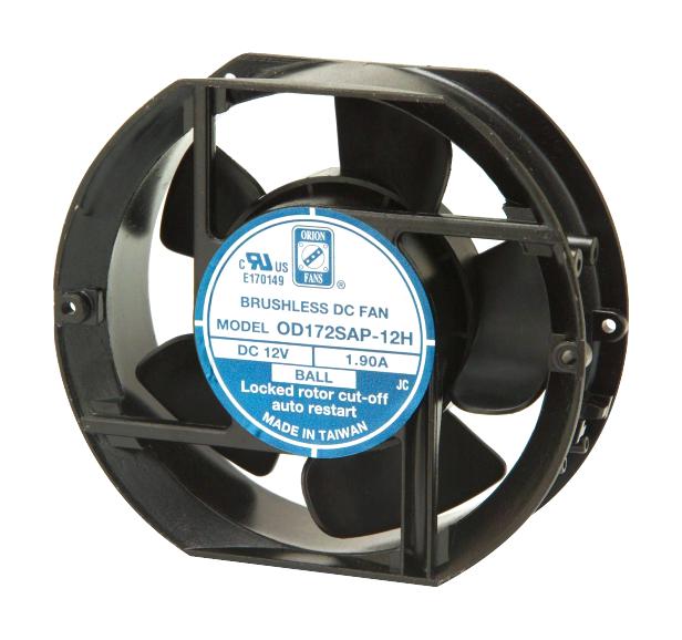 Orion Fans Od172Sap-24Htb Dc Axial Fan, Ball, 235Cfm, 0.97A, 24V