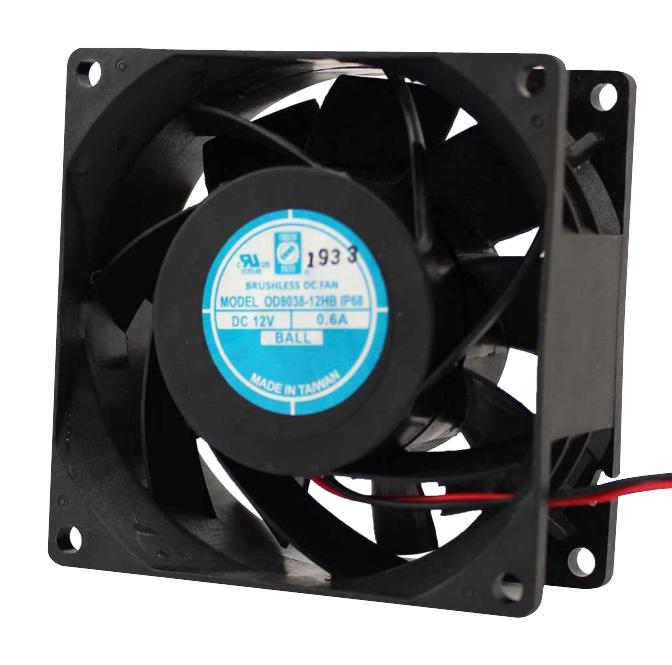 Orion Fans Od8038-24Hbvxc10A Dc Axial Fan, Ball, 99Cfm, 0.5A, 24V