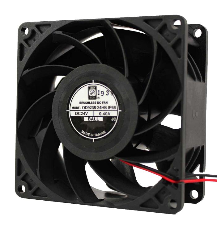 Orion Fans Od9238-24Hbvxc10A Dc Axial Fan, Ball, 125Cfm, 0.95A, 24V