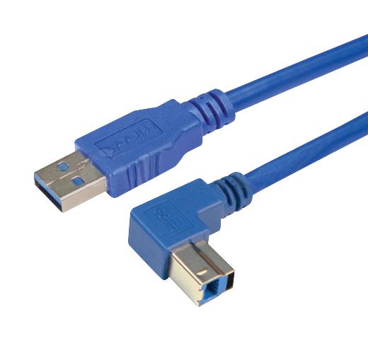 L-Com Ca3A-90Db-03M Usb Cable, 3.0, A Plug-B Plug, 300Mm