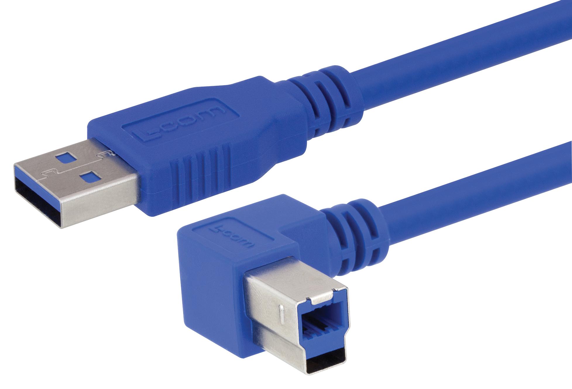 L-Com Ca3A-90Lb-03M Usb Cable, 3.0, A Plug-B Plug, 300Mm