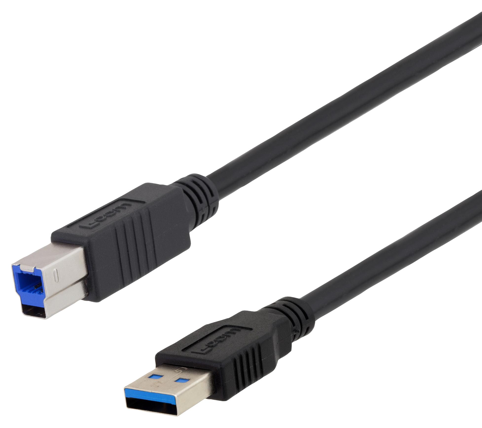 L-Com U3A00013-05M Usb Cable, 3.0, A Plug-B Plug, 500Mm