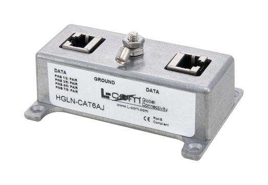 L-Com Hgln-Cat6J Poe Surge Protector, 1 Port, Panel