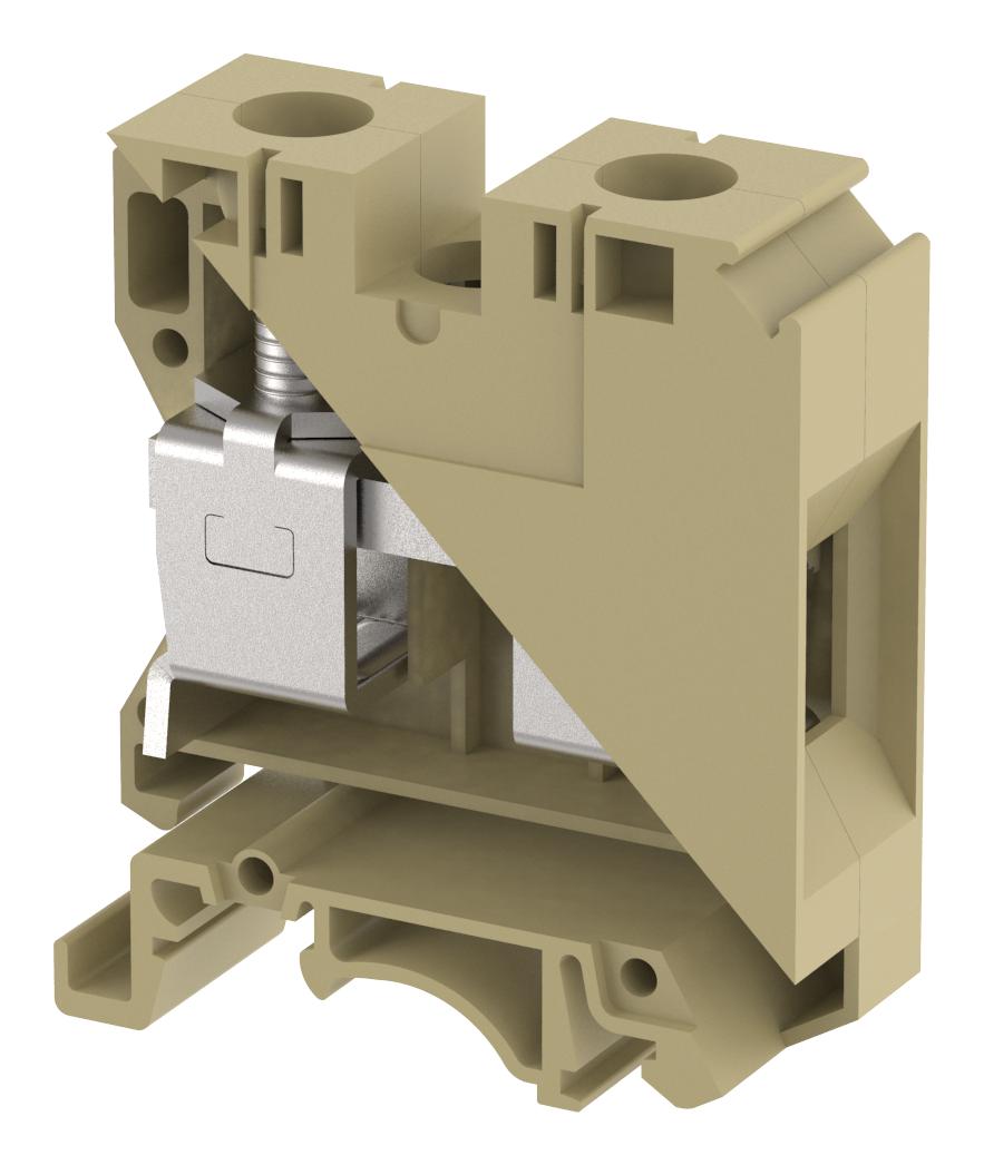 Elkay Kut35/ Beige Terminal Block, Din Rail, 2Pos, 1Awg