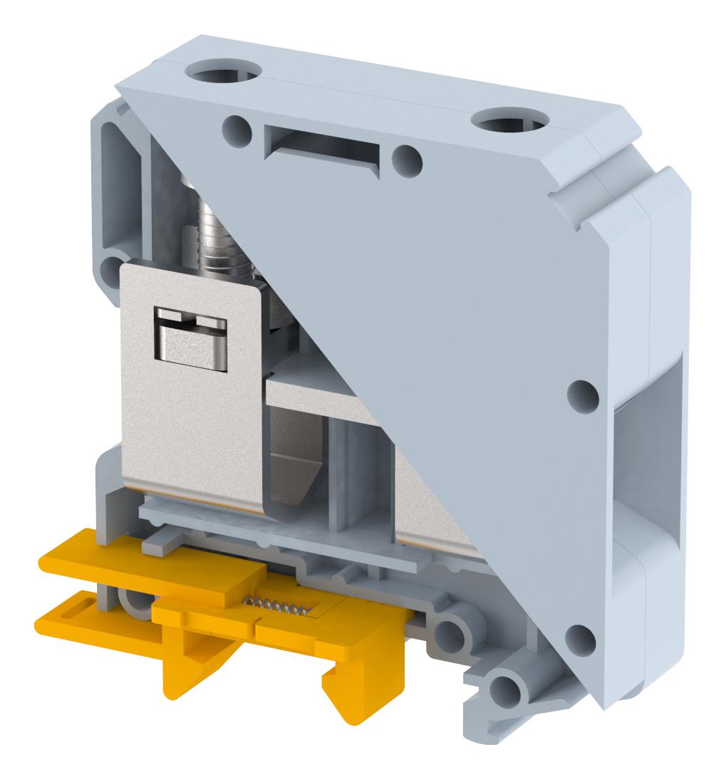 Elkay Kut50/grey Terminal Block, Din Rail, 2Pos, 00Awg