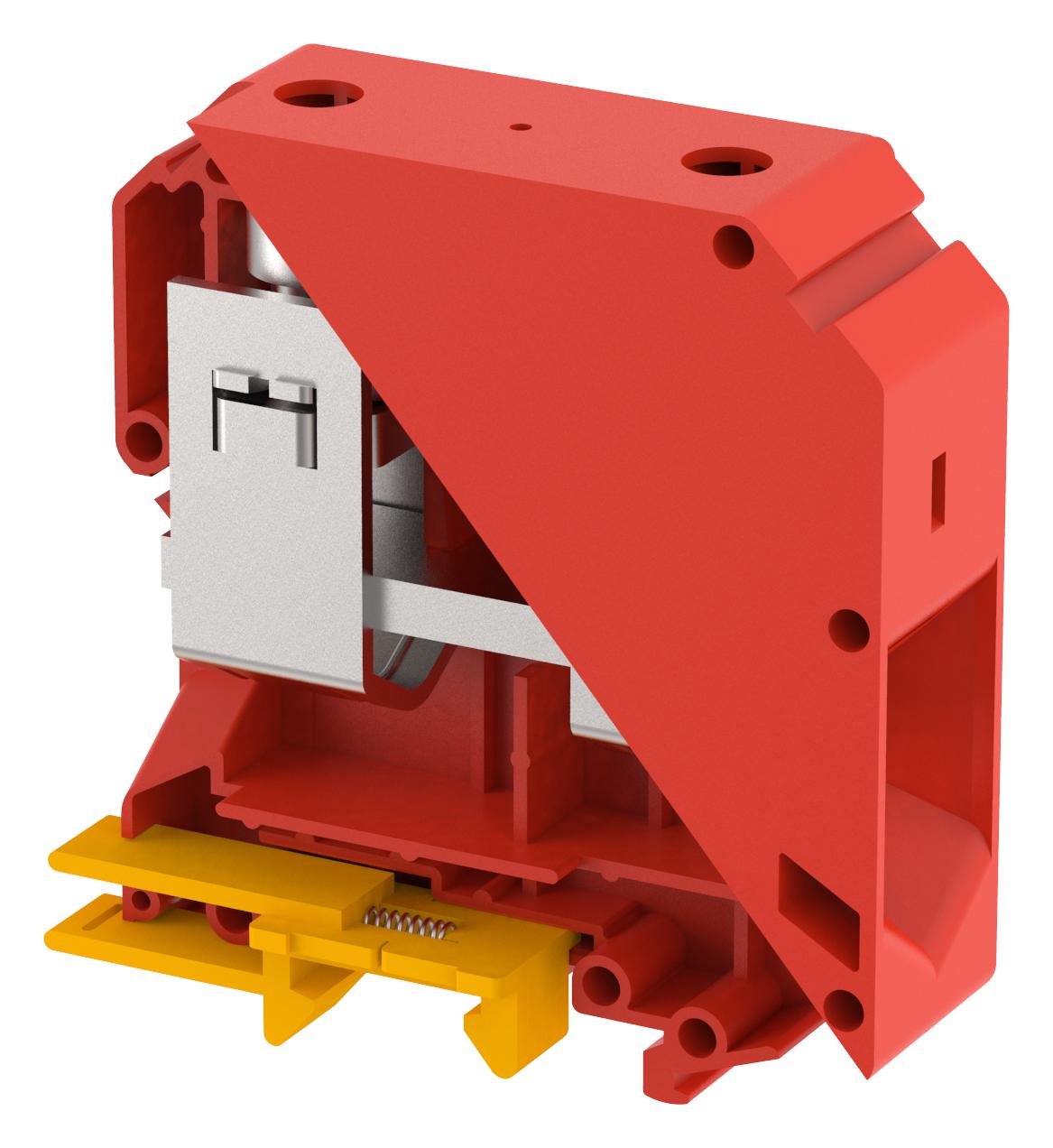 Elkay Kut95/ Red Terminal Block, Din Rail, 2Pos, 0000Awg