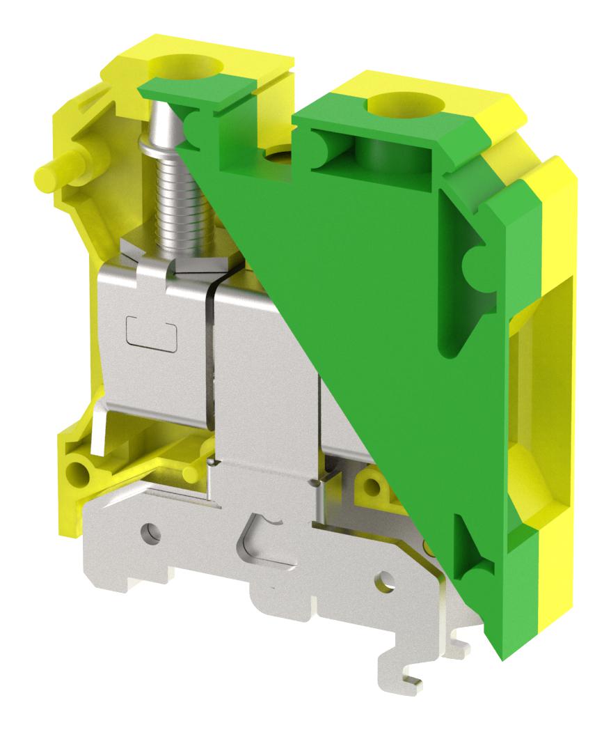 Elkay Et35 Gnd Terminal Block, Din Rail, 2Pos, 1Awg