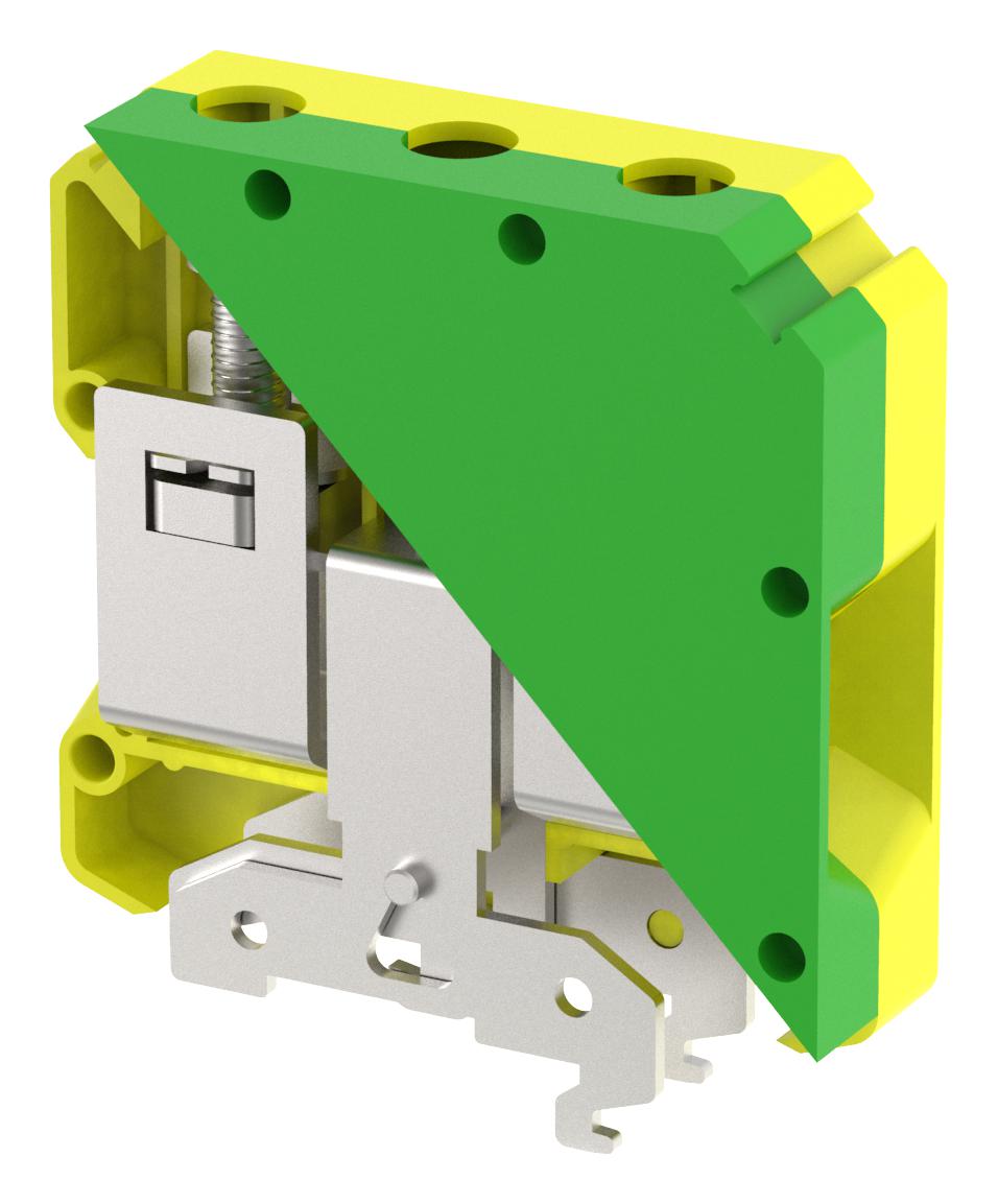 Elkay Et50 Gnd Terminal Block, Din Rail, 2Pos