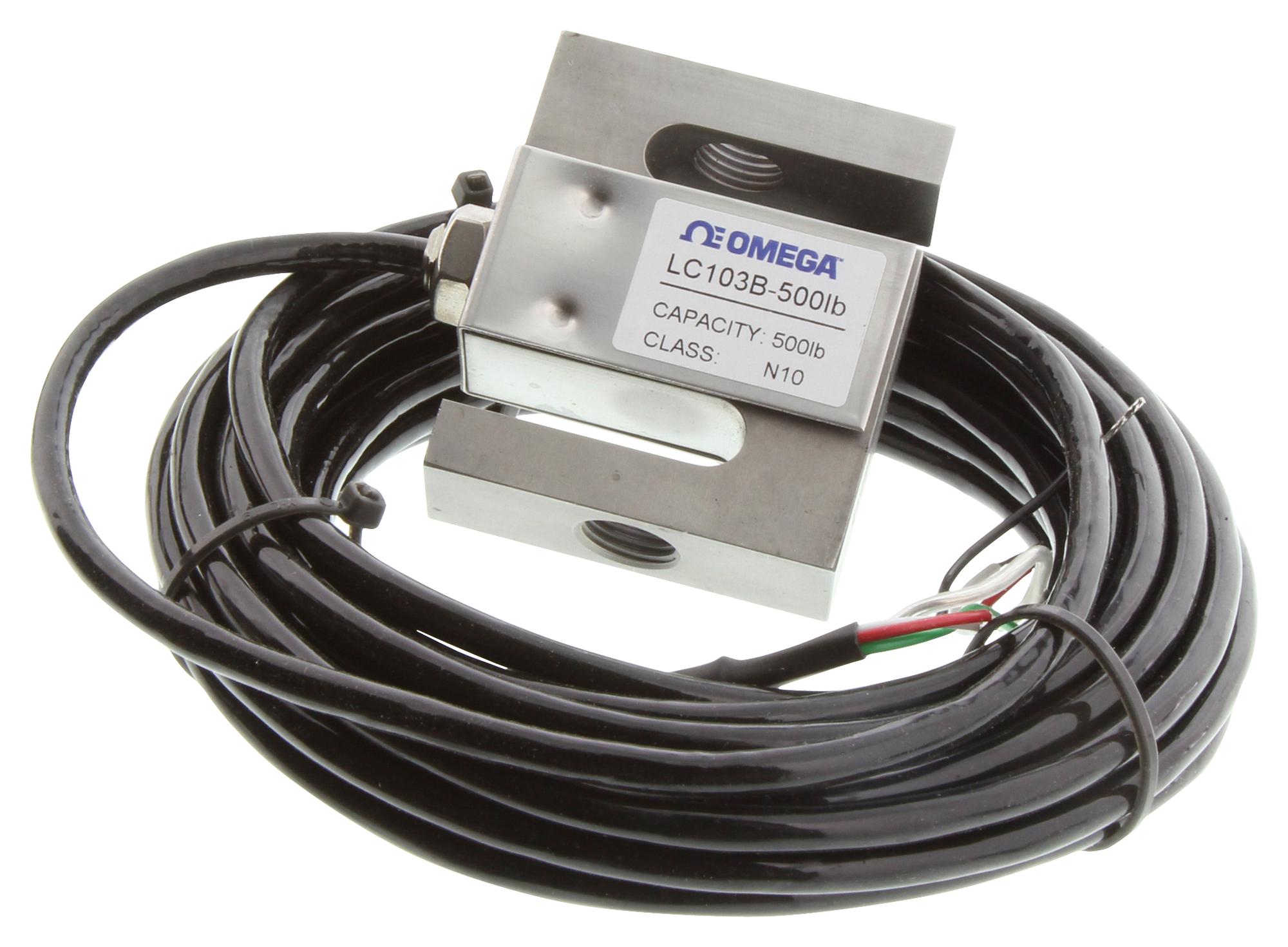 Omega Lc103B-500 S-Beam Load Cell, 500Lb, 12Vdc