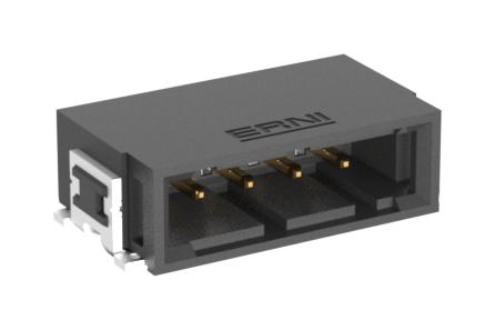 Erni - Te Connectivity 384471-E Conn, R/a Hdr, 4Pos, 1Row, 2.54Mm