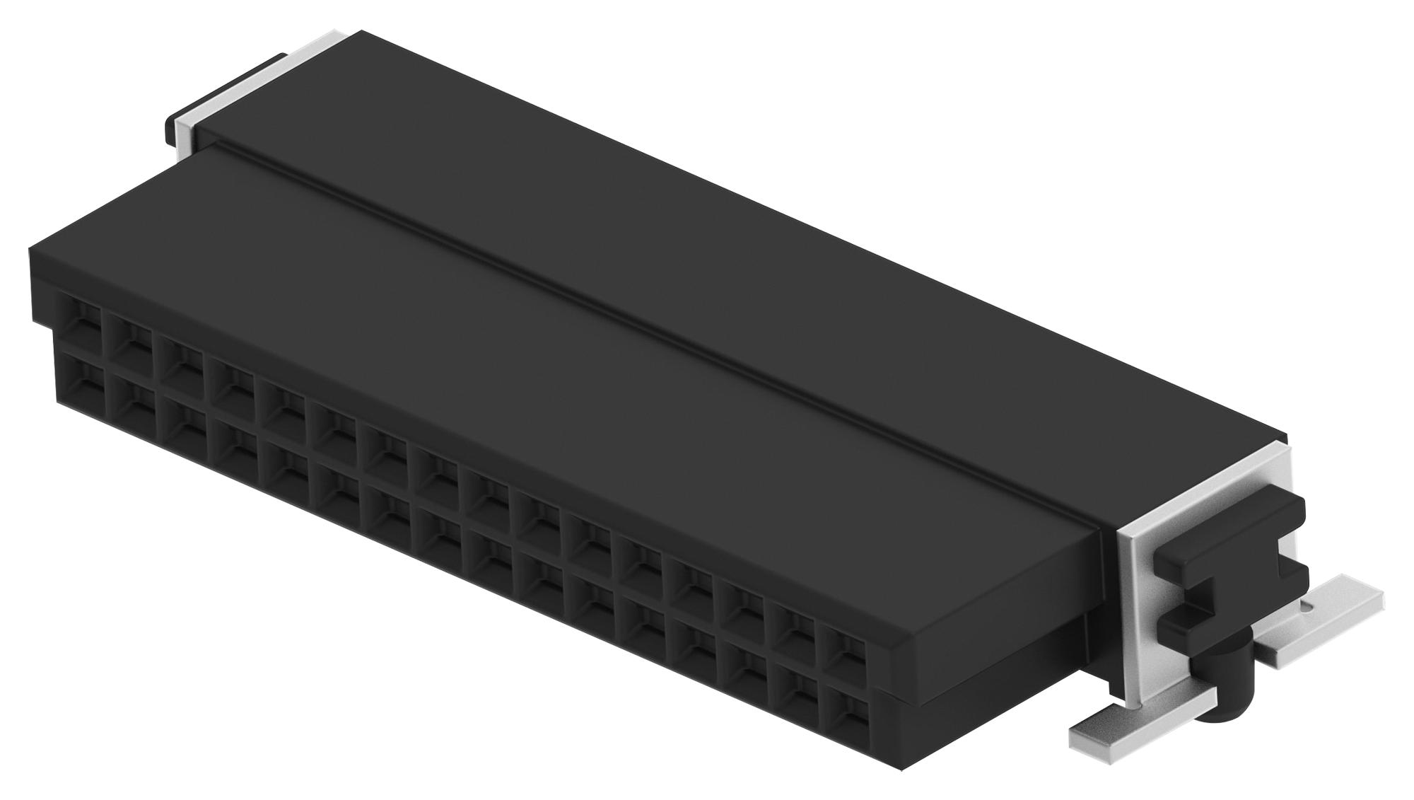 Erni - Te Connectivity 354080-E Conn, R/a Rcpt, 32Pos, 2Row, 1.27Mm, Smt