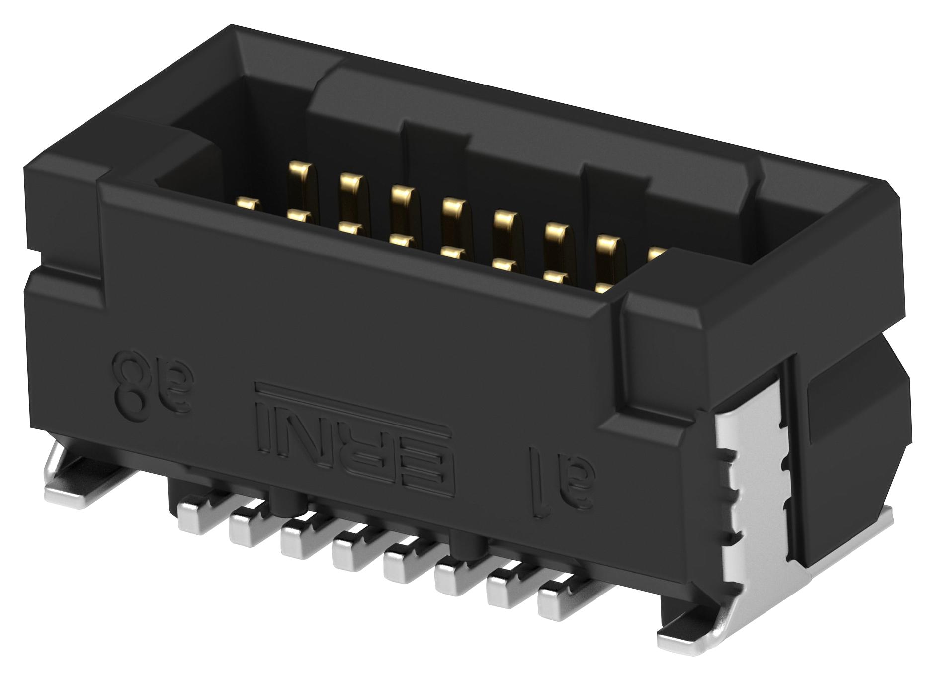 Erni - Te Connectivity 454927-E Mezzanine Conn, Plug, 16Pos, 2Row, 0.8Mm