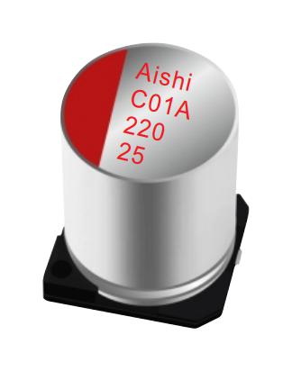 Aishi Hsa1Hm220E09E00Raxxx Cap, 22Uf, 50V, Alu Elec, Hybrid, Smd