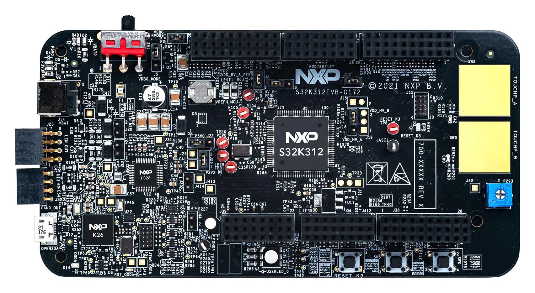 Nxp S32K312Evb-Q172 Evaluation Board, 32Bit, Arm Cortex-M7