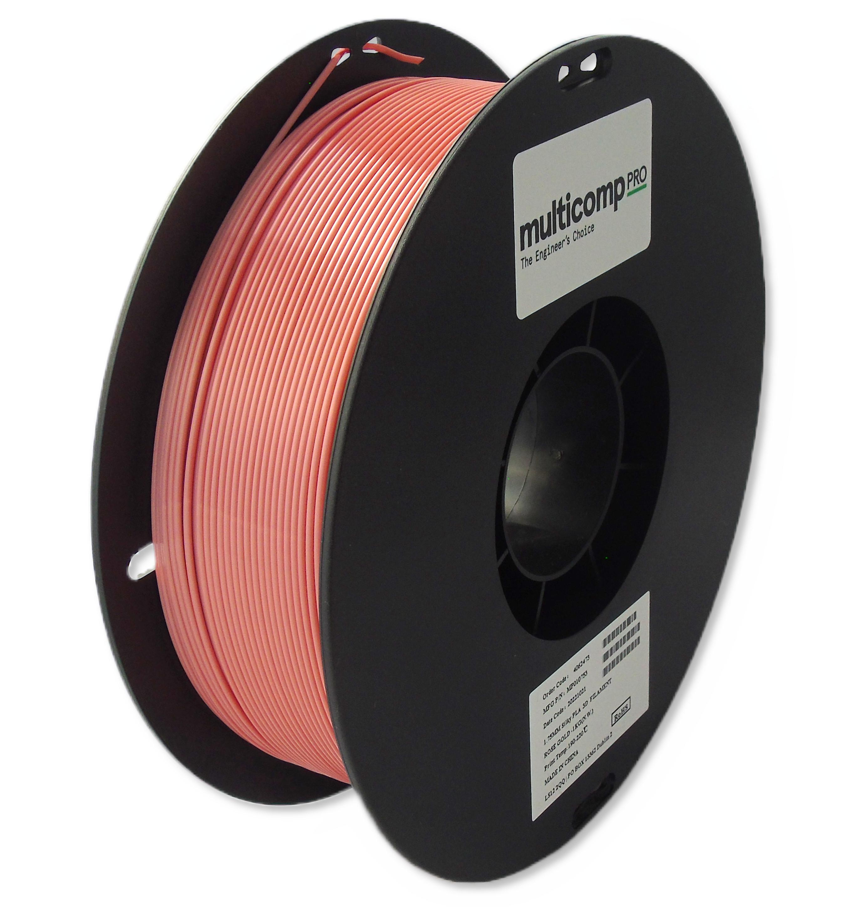 Multicomp Pro Mp010753 3D Printer Filament/1.75Mm/1Kg/rose Gold