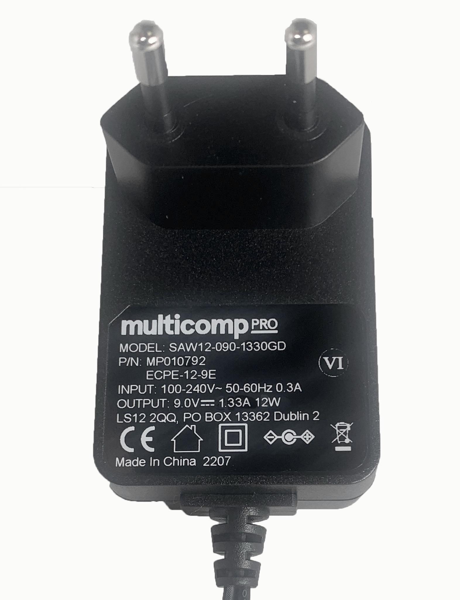 Multicomp Pro Mp010792 Power Supply, Ac-Dc, 9V, 1.33A