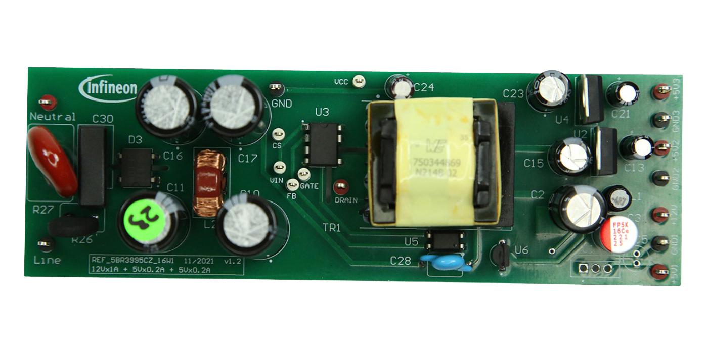 Infineon Ref5Br3995Cz16W1Tobo1 Reference Board, Iso Flyback Pwr Supply