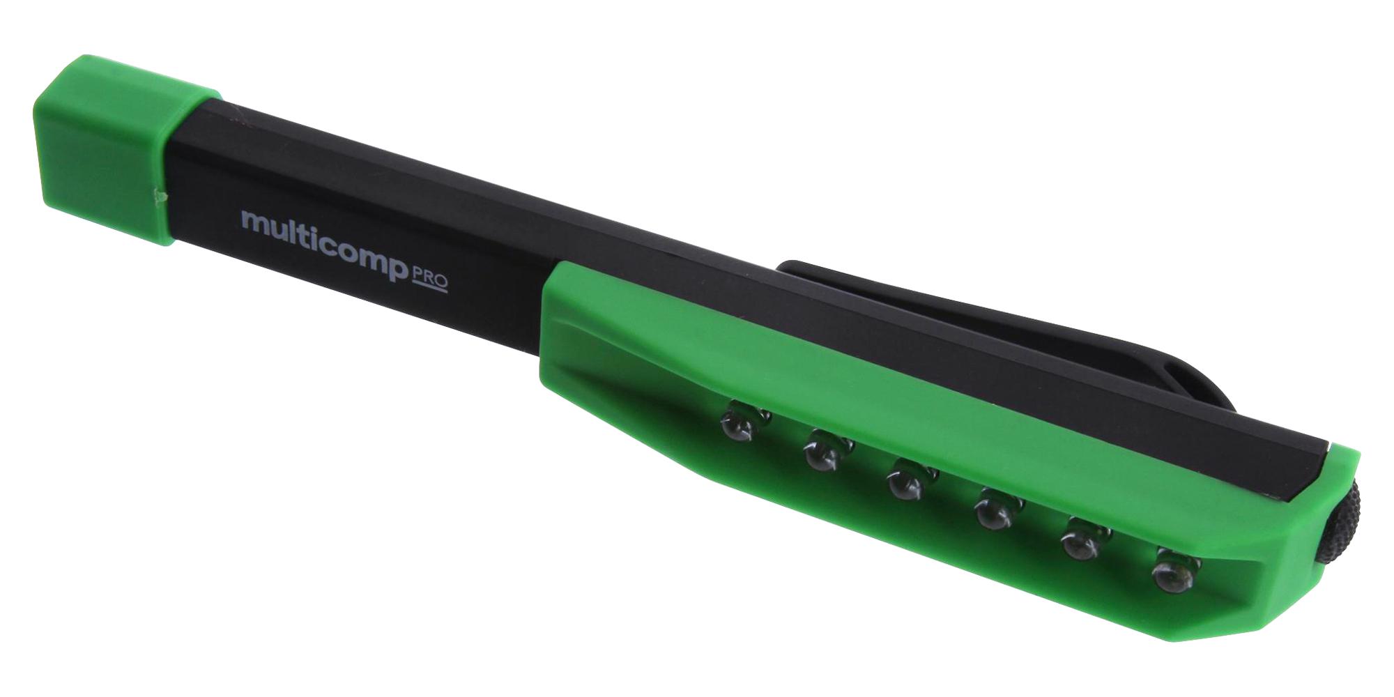 Multicomp Pro Mp700255 Pen Light, 6 Led, 50Lm, Aaa, Grn/blk