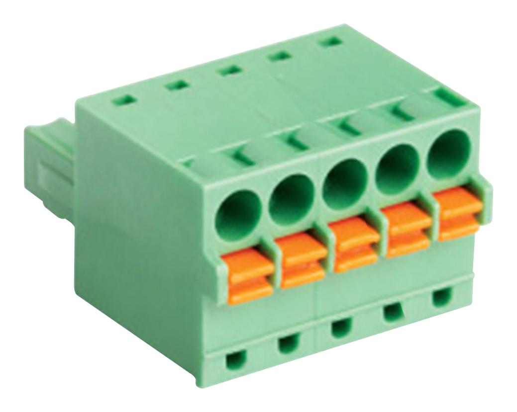 Camdenboss Cstbp92He/5 Terminal Block, Pluggable, 5Pos, 21Awg