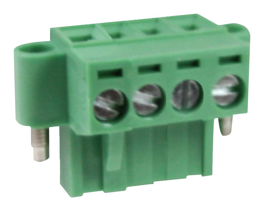 Camdenboss Ctbp9200/4Fl Terminal Block, Pluggable, 4Pos, 14Awg