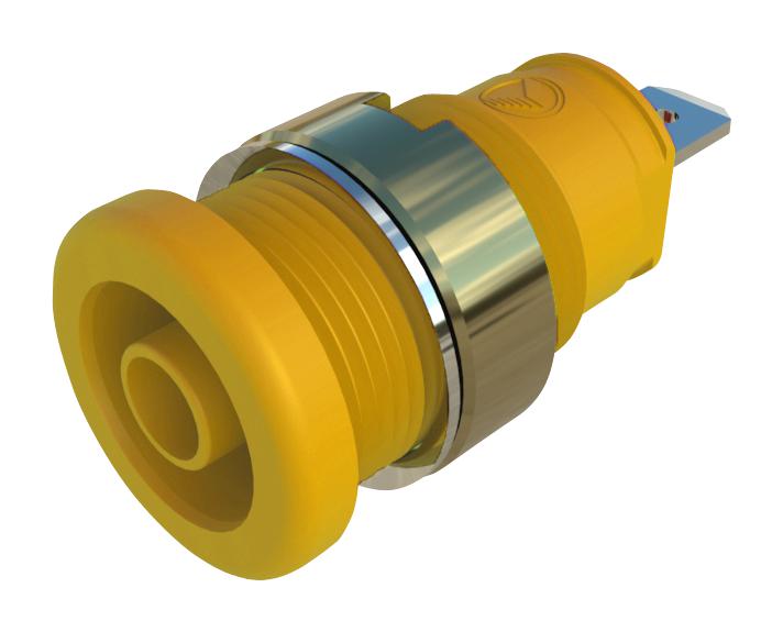 Hirschmann Test And Measurement 972355203 Connector, 4Mm Socket, Yellow, 25A, Qc