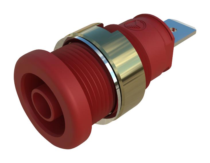 Hirschmann Test And Measurement 972356201 Connector, 4Mm Socket, Red, 32A, Qc