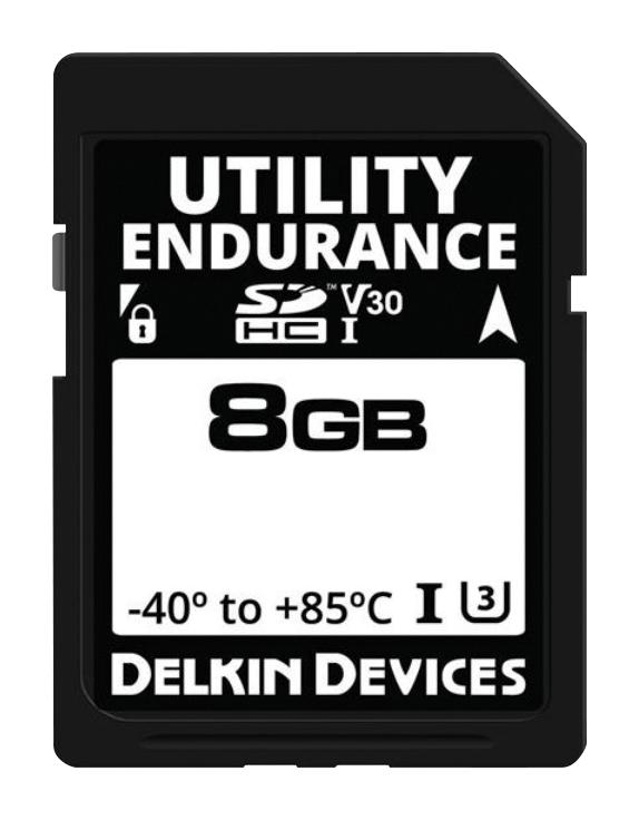 Delkin Devices Se08Fstl2-3B000-3 Flash Memory Card, Sd, 8Gb, Pslc