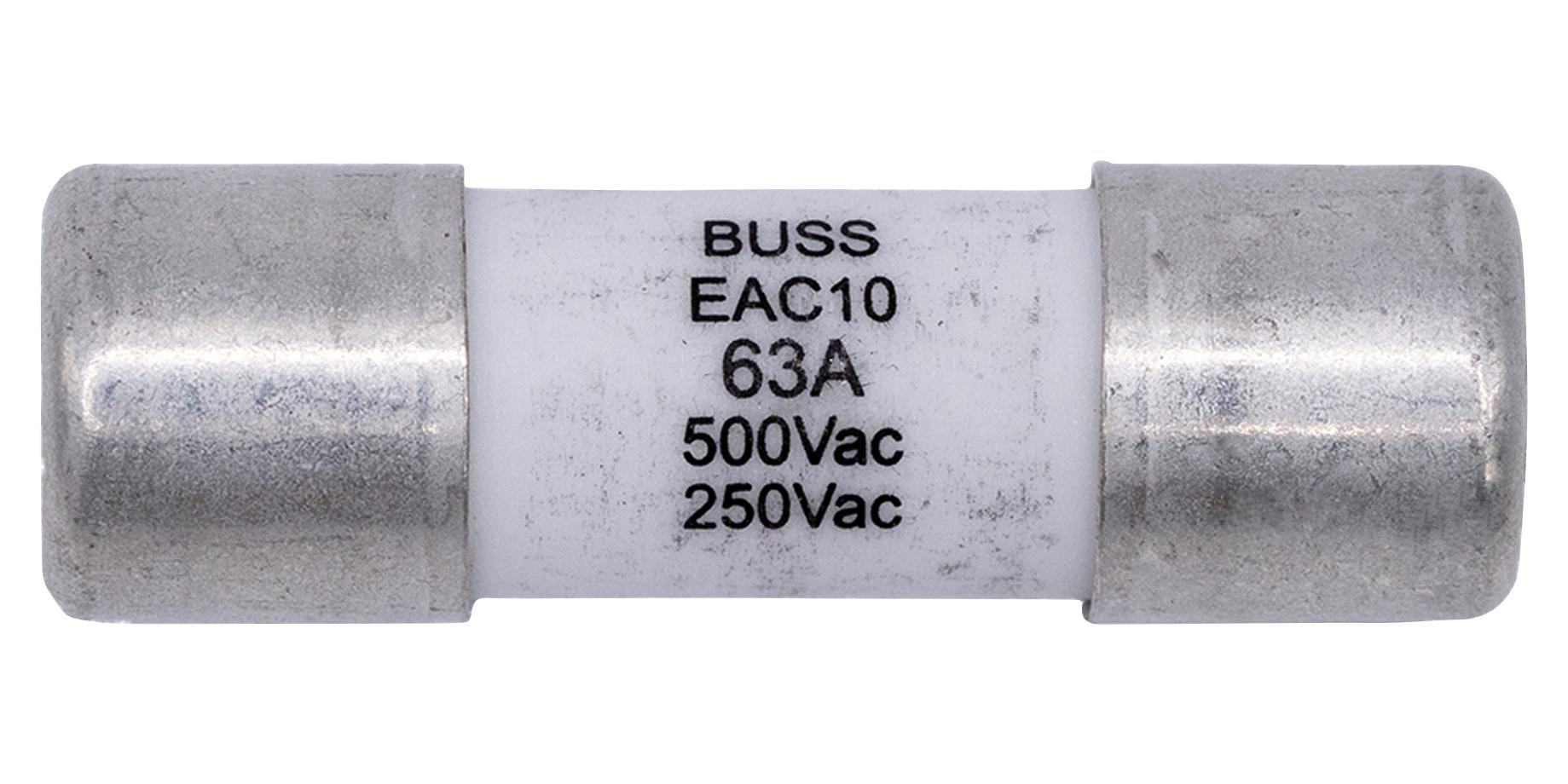 Eaton Bussmann Eac10-50 Hrc Fuse, Midget, 50A, 500Vac