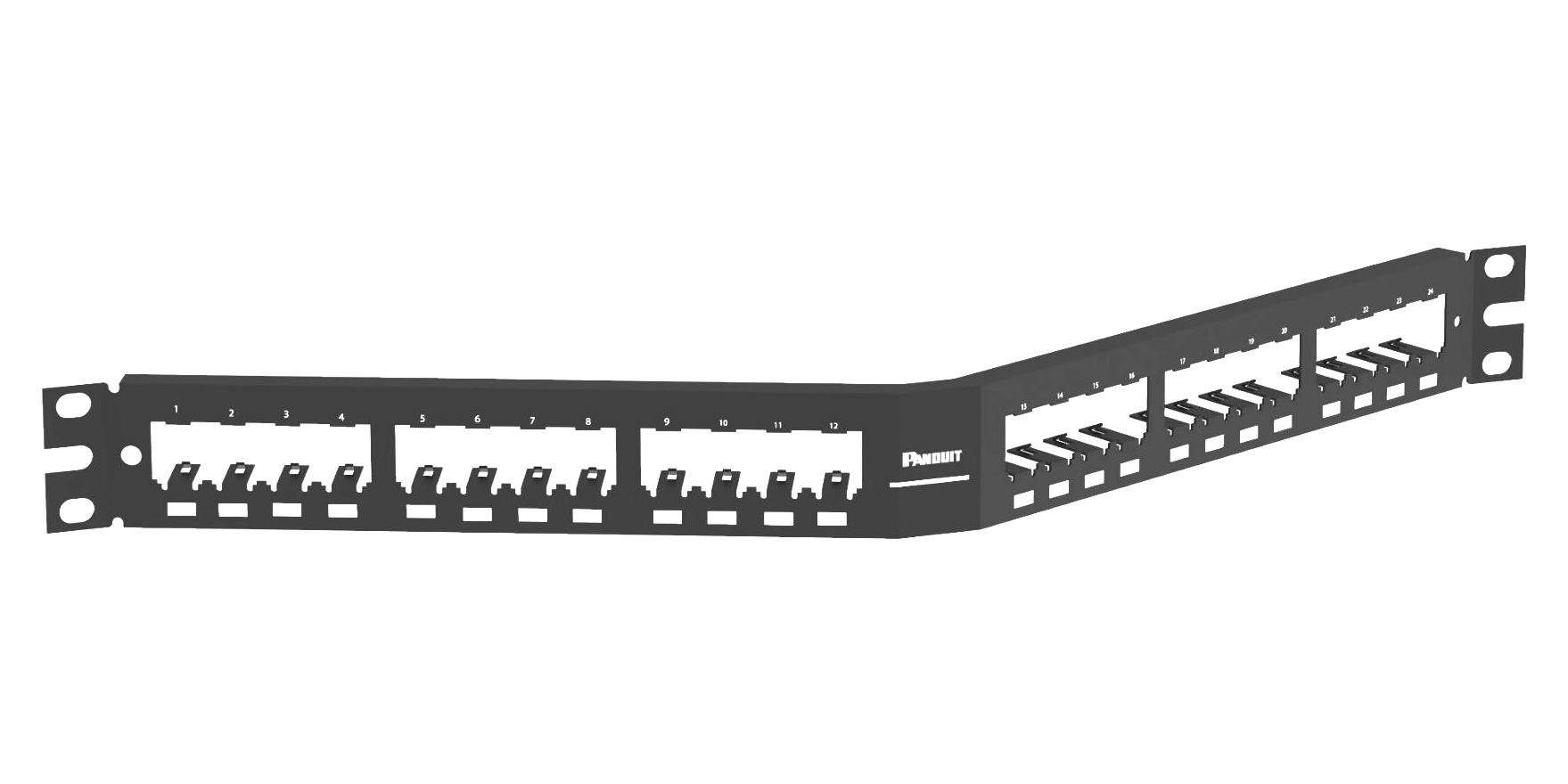 Panduit Cpa24Bly Modular Patch Panel, 24Port, 1U