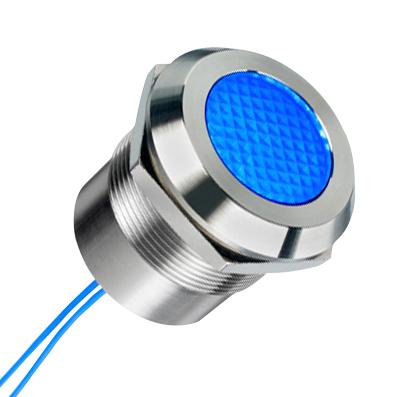 Apem Q25Y5Sxxb1Ae. Panel Indicator, Blue, 25Mm, 24V