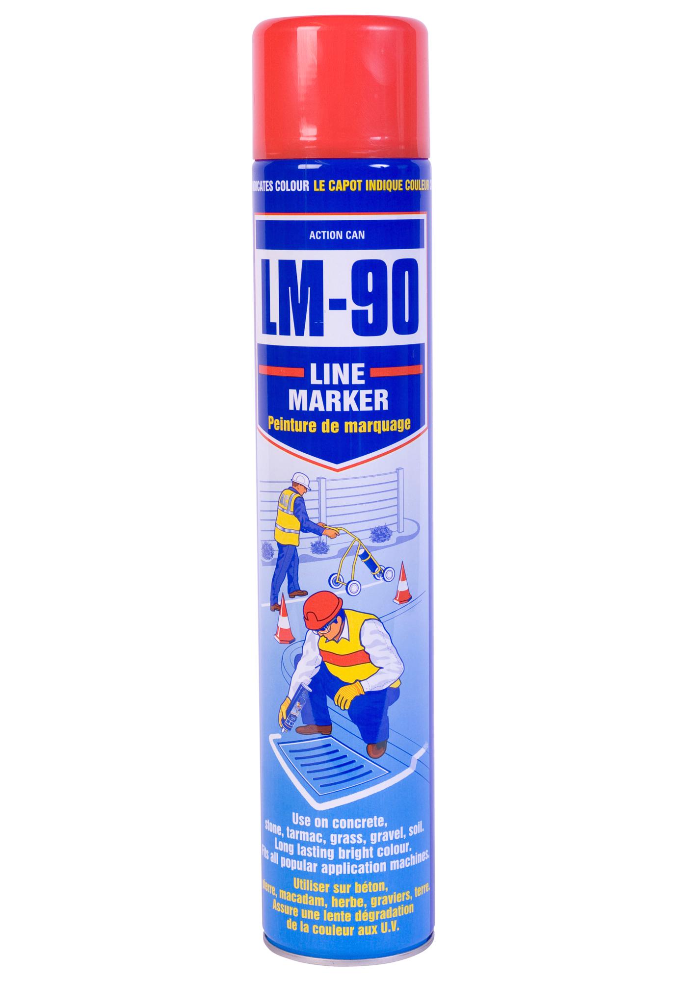 Action Can Lm-90 Orange, 750Ml Marking Paint, Aerosol, Orange, 750Ml