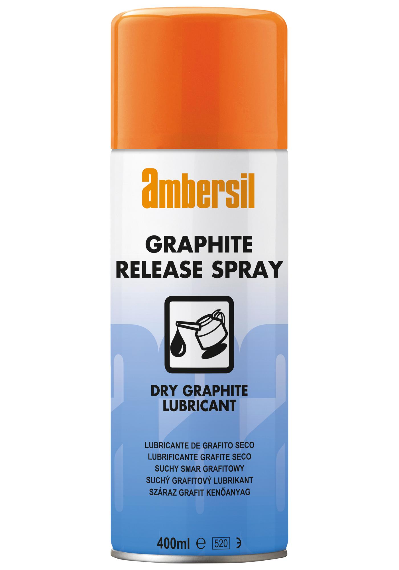 Ambersil Graphite Release Spray, 400Ml Lubricant, Dry Film, Aerosol, 400Ml